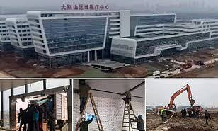 Leishanshan hospital opened. PHOTO | AFP Leishanshan hospital opened. PHOTO | AFP