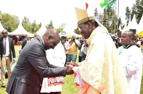 DP William Ruto  During the installation ceremony of Rt. Rev. Alfred Kipkoech arap Rotich as the Bishop of Catholic Diocese of Kericho at Kericho Teachers Training College, Ainamoi Constituency, Kericho County.