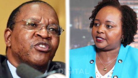 Kirinyaga Governor Ann Waiguru with Interior PS Karanja Kibicho. PHOTO | K24