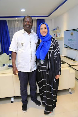 Photos Suleiman Shahbal with Raila Odinga in Mombasa. PHOTOS | BMS