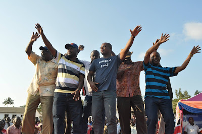 #Kilifi : Governor Amason Kingi with his 7 MPs spoke with a similar tone that there will be no Elections in Kilifi county. -Kaloleni