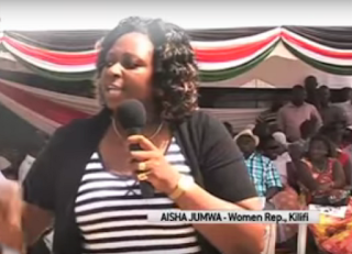 Kilifi Women representative Aisha Jumwa talk tough against gender imbalance in politics.