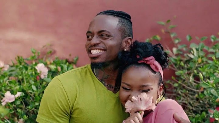 Diamond Platinumz with his alleged girlfriend Zuchu and Aliya Diamond Platinumz with his alleged girlfriend Zuchu and Aliya