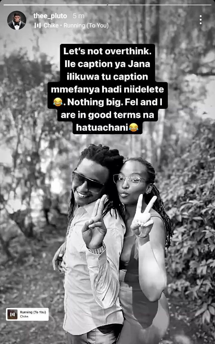 Kenyan youtuber Thee Pluto photo over breaking up rumours. Kenyan youtuber Thee Pluto photo over breaking up rumours.