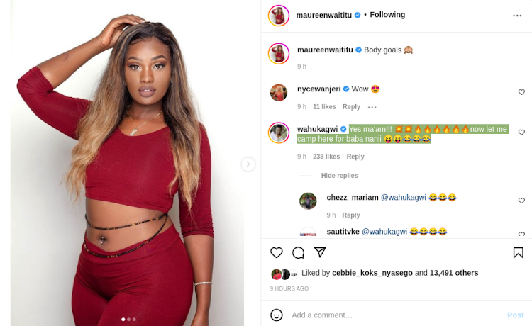 Nameless and Wahu talking over Maurine Waititu backside reshaping on body goals Nameless and Wahu talking over Maurine Waititu backside reshaping on body goals