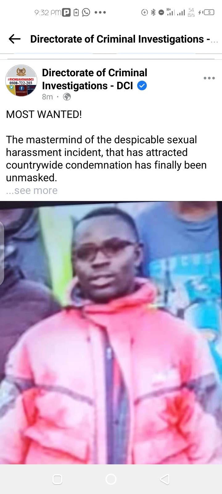 Zachariah Nyaora Obadia, the man behind Bodaboda harrassment at Forest Road arrested by DCI photo Zachariah Nyaora Obadia, the man behind Bodaboda harrassment at Forest Road arrested by DCI photo