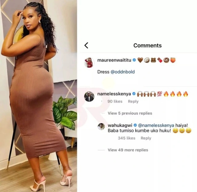 Nameless and Wahu talking over Maurine Waititu backside reshaping on body goals Nameless and Wahu talking over Maurine Waititu backside reshaping on body goals