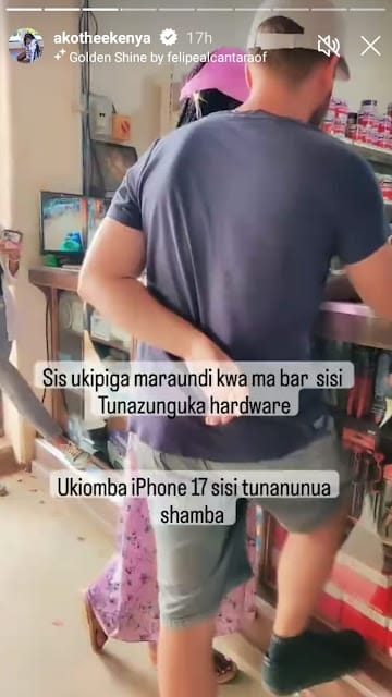 Akothee's mzungu boyfriend, Omondi.