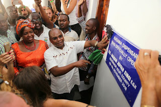 Hon. Amason Kingi at Kadaina Island where he officially opened the Kadaina Dispensary. PHOTO | Courtesy FB Amason Kingi opens kadaina dispensary.