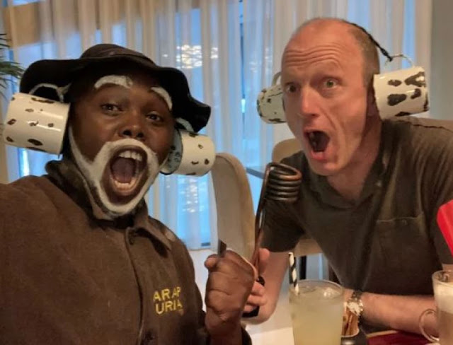 Comedian Arap Uria meets Peter Drury in Qatar to accomplish his dream