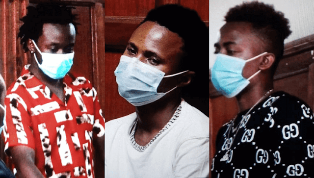 Weezdom, Bahati and Peter Blessing in Court Weezdom, Bahati and Peter Blessing in Court