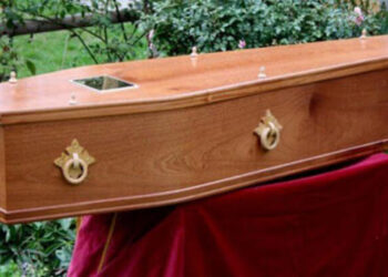 Burial coffin photo