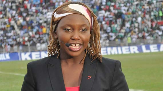 Carol Radull broadcasting Carabao Cup match final live in Kenya Carol Radull broadcasting Carabao Cup match final live in Kenya