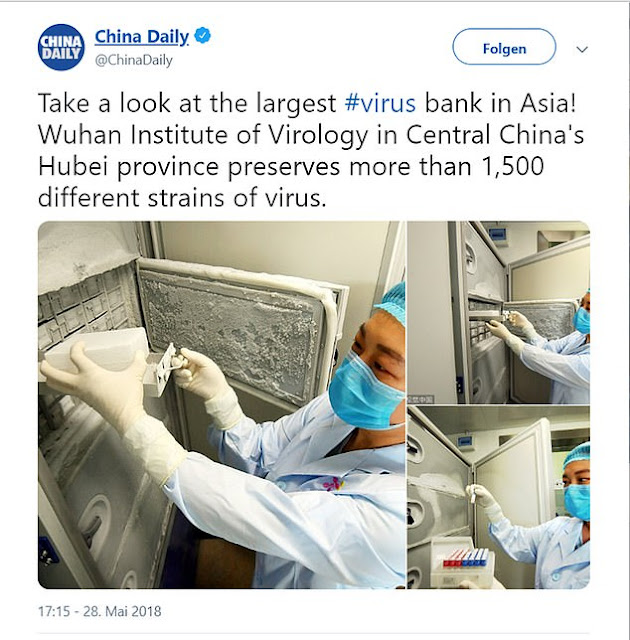China daily tweet that created the virus origin debate China daily: Coronavirus outbreak linked with broken seals at Wuhan viral laboratory storing 1500 viruses