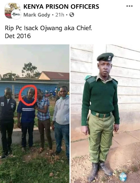 Seth Isaac Ojwang, a prison officer dies photo