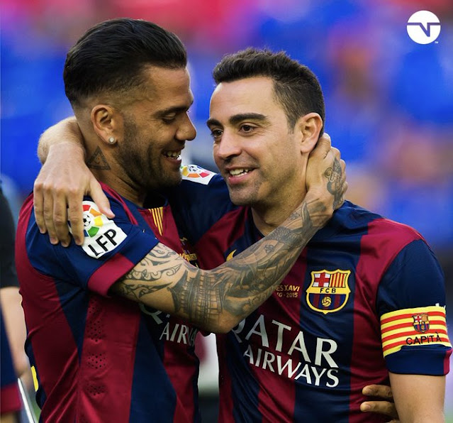 Dani Alves back to Barcelona after talks. PHOTO