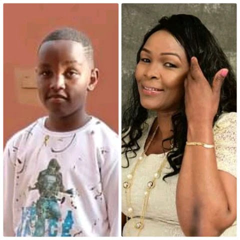 Sarafina Demathew with her son photo Huyu mtoto si wa Demathew! Netizens bash late Demathews wife Sarafina Demathew