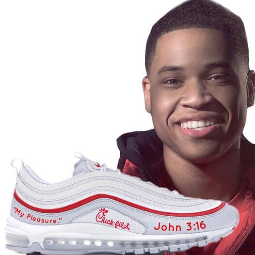 John 3.16 annointing oil shoes by Derek Minor photo
