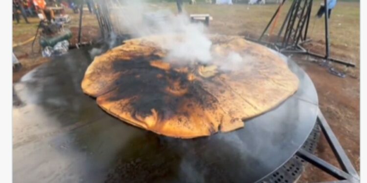 Digital Creator Raymond Kahuma Attempts To Make The World's Largest Chapati In History