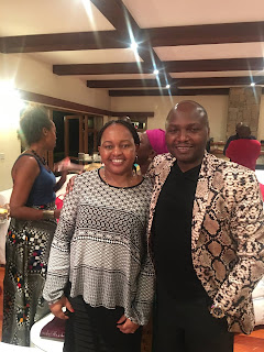 Donald Kipkorir with Ann Waiguru at a big win party. PHOTO courtesy of Facebook page. Ann Waiguru pose for a photo with her lawyer Kipkorir.