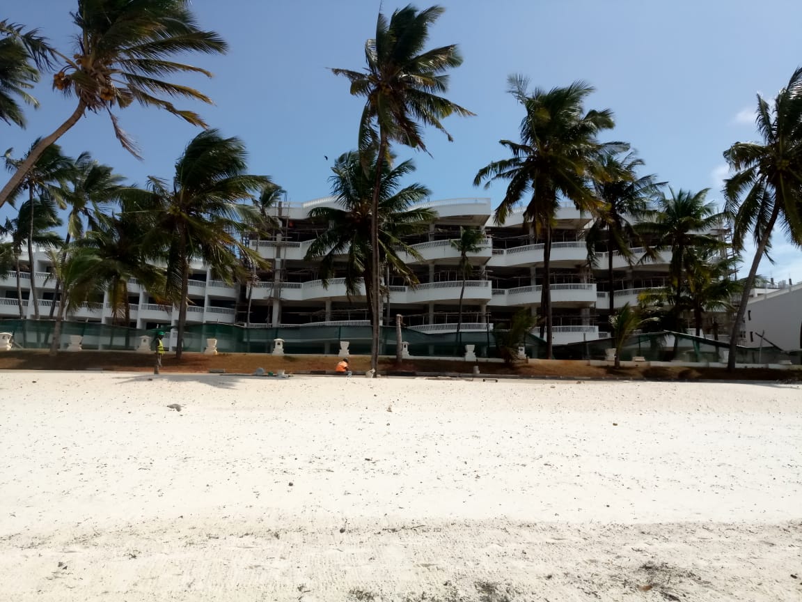 Deputy President William Ruto's Hotel Dolphin beach hotel in Shanzu Mombasa to be opened in 1 of October 2019. PHOTO | BANA Deputy President William Ruto's Hotel Dolphin beach hotel in Shanzu Mombasa to be opened in 1 of October 2019. PHOTO | BANA
