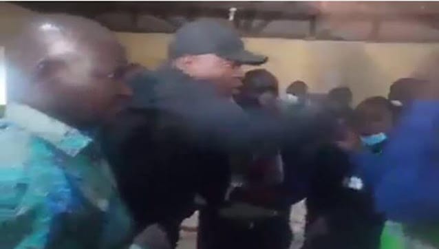 [VIDEO] Rashid Echesa slaps IEBC official after they kicked-out his agent from a polling station, Matungu