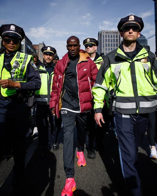 Eliud Kipchoge debuts with tight security for the Boston Marathon, set to earn Sh 20 million