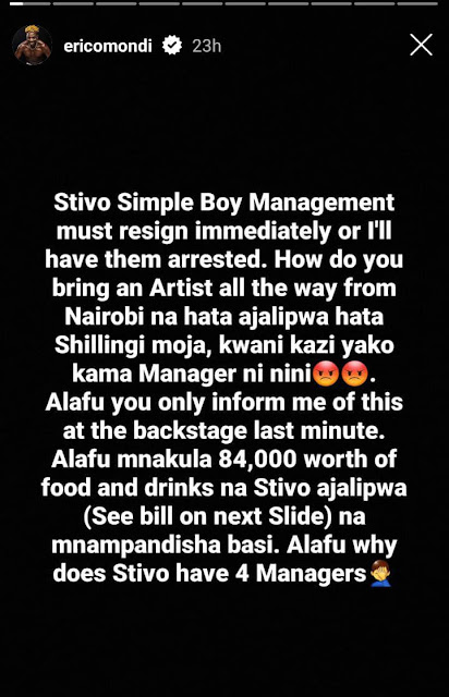 Freshi Barida threesome, Stivo Simple Boy forced to sleep with two women, Eric Omondi rants