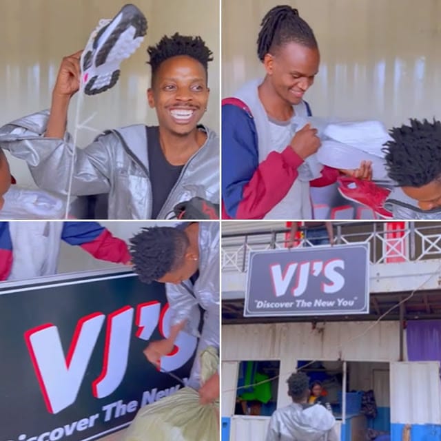 Comedian Eric Omondi opens a clothes store for Victor Juma Comedian Eric Omondi opens a clothes store for Victor Juma