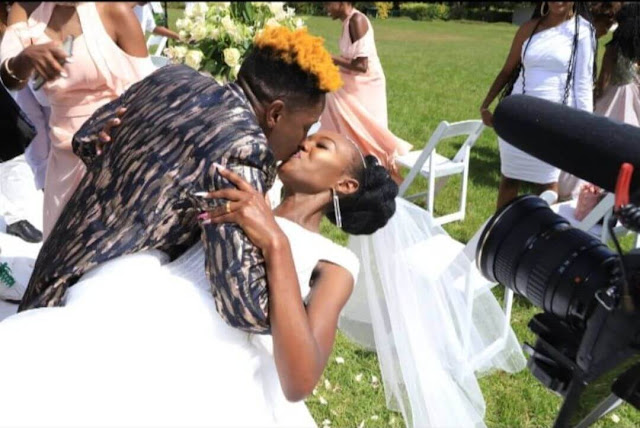 [PHOTOS] Eric Omondi weds Carol Kamweru of BandBeca as Shakilla storm the wedding ceremony