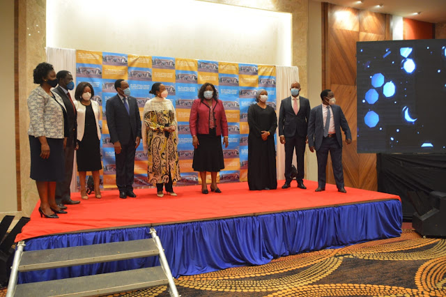 KFCB, CS Amina Mohamed, Mama Ida Odinga among others at the mobile library launch