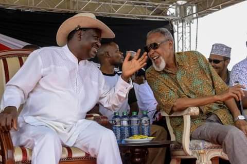Raila Odinga and Mohamed Yusuf Haji