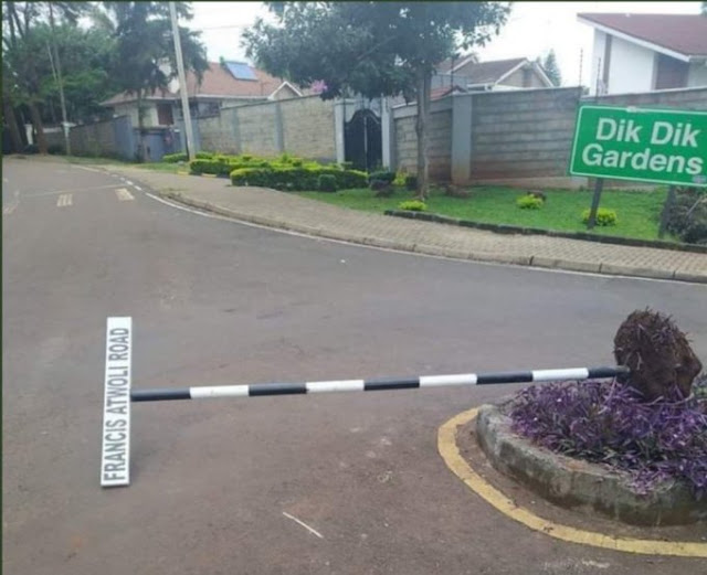 Francis Atwoli Road signpost upfrooted photo
