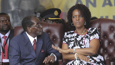 Grace Mugabe with President Robert Mugabe. PHOTO | Courtesy AFP Grace Mugabe with President Robert Mugabe. PHOTO | Courtesy AFP