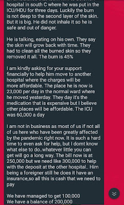 Text messages from the estate that Ruth Matete shared with her friends