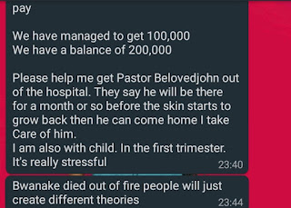 Text messages from the estate that Ruth Matete shared with her friends