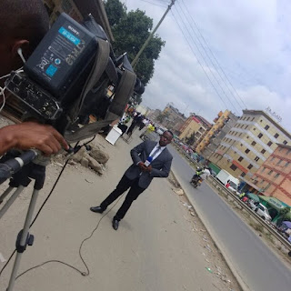 Hamza Bin Yusuf, a Garissa correspondent covering a story. PHOTO | Courtesy Hamza Bin Yusuf, a Garissa correspondent covering a story. PHOTO | Courtesy