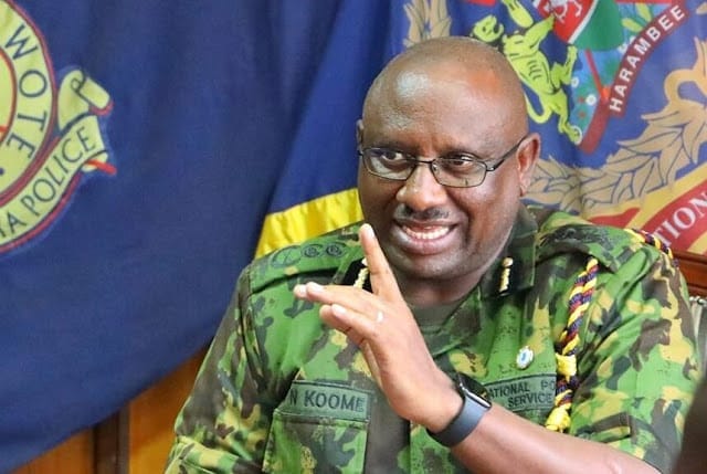 Police IG Japhet Koome bans Azimio Protest, vows to arrest all leaders involved