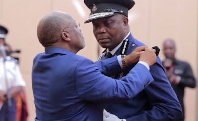 Tanzania President John Pombe Magufuli sworn- in Simon NyakoroSirro as the country's new Inspector General of Police (IGP).