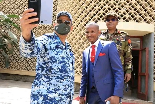 Embakasi East Mp hon Babu Owino with Asian soldiers photo Embakasi East Mp hon Babu Owino with Asian soldiers photo