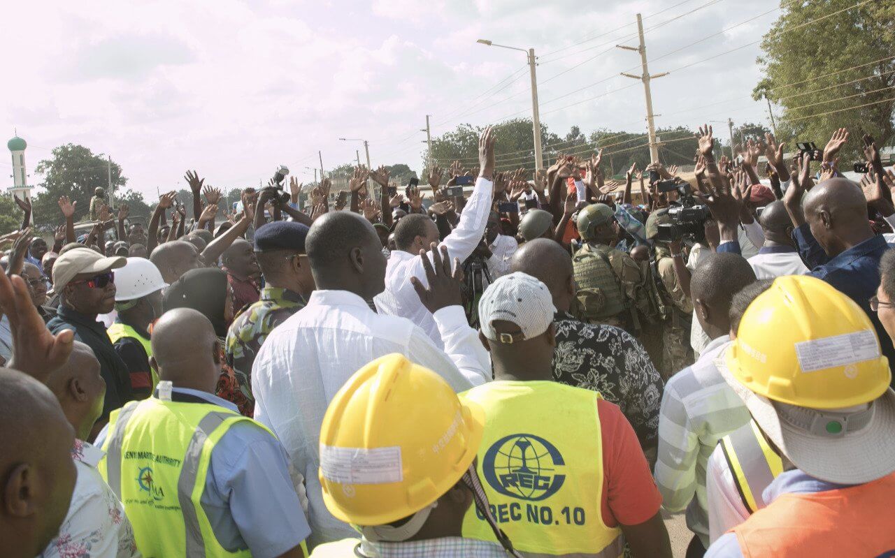 President Uhuru Kenyatta in Lamu. PHOTO | PSCU