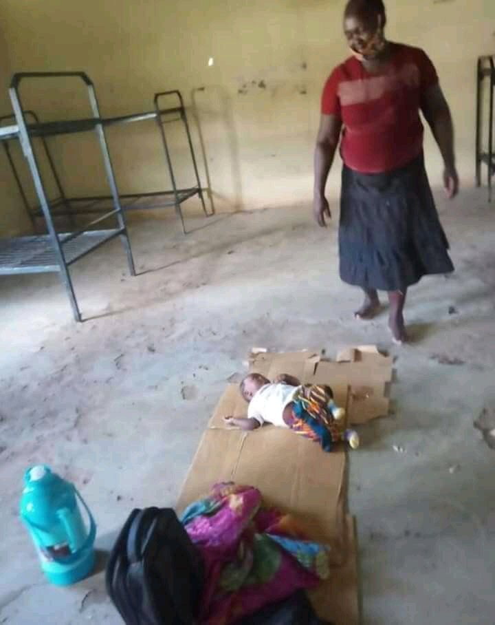 A mother of one year old baby in quarantine in Busia A mother of one year old baby in quarantine in Busia