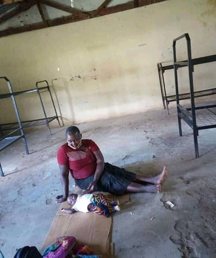 A mother of one year old baby in quarantine in Busia A mother of one year old baby in quarantine in Busia