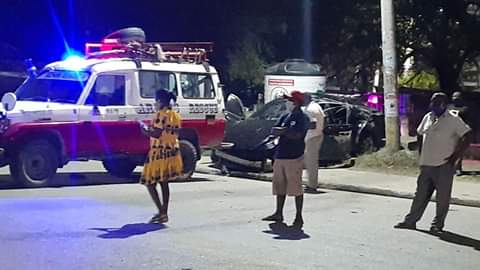 Road accident at Buxton, Mvita. PHOTO | BMS Road accident at Buxton, Mvita. PHOTO | BMS