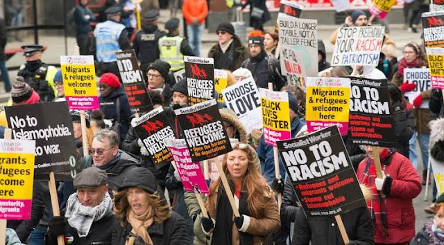 Protesters in London over the death of George Floyd