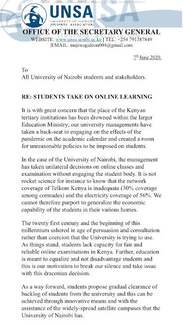 UoN learning portal and access website and photos UoN management forces online exams