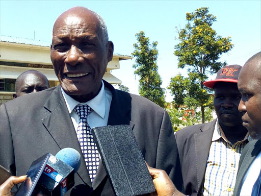 The dubbed Chairman of Men association and a Controversial Eldoret businessman Jackson Kibor, 88