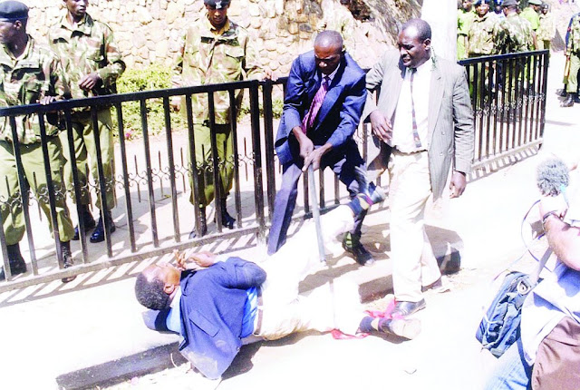 Saba Saba protesters beaten by Police and detained in different police stations in Nairobi Saba Saba protesters beaten by Police and detained in different police stations in Nairobi photos