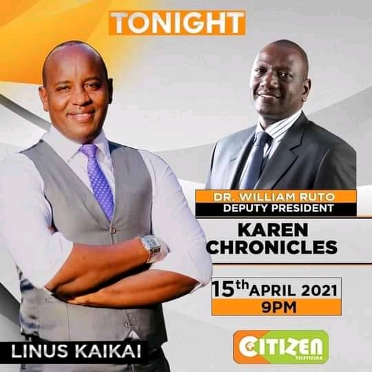 Deputy President William on Citizen Tv Deputy President William on Citizen Tv