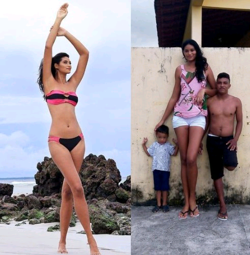 A 26-year-old model Elisane Silva A 26-year-old model Elisane Silva, tallest woman photo